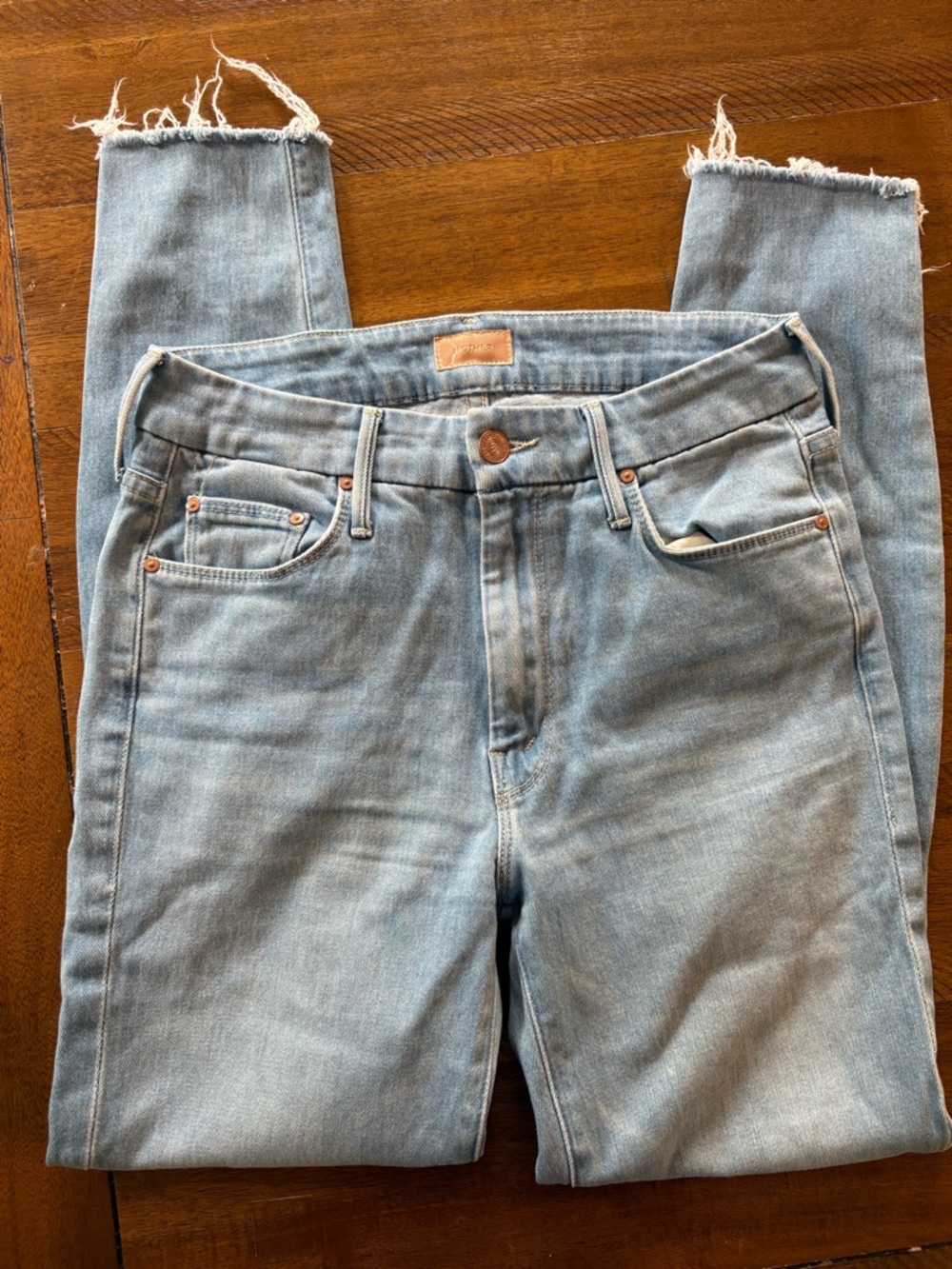Mother The Looker Ankle Fray High-Rise Skinny Jeans size 27